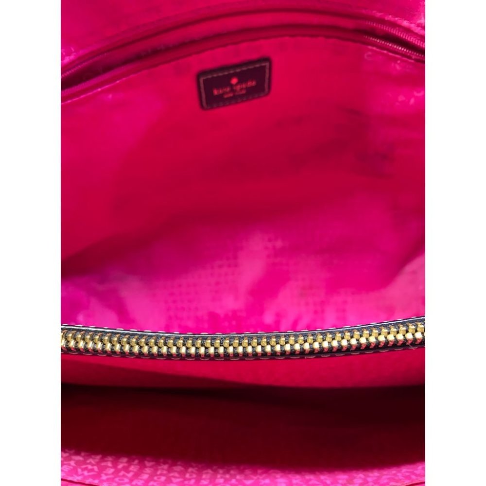 KATE SPADE Black Large Leather Tote Good Condition_8